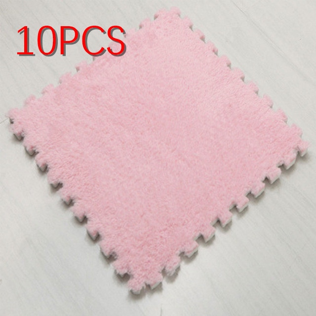 Puzzle Carpet Plush Kids Mat (10 Pcs)